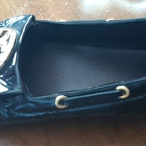Tori Burch moccasin patent leather.